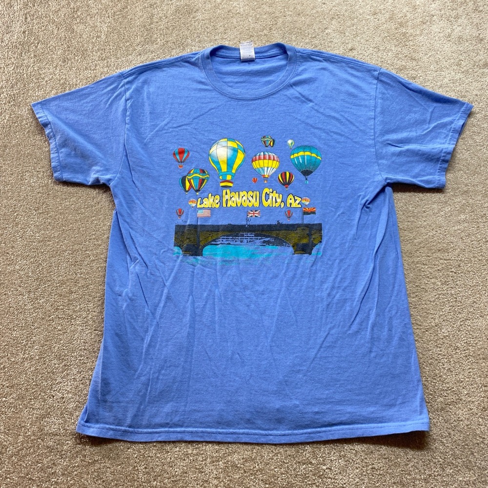 Gildan Lake Havasu City Arizona Hot Air Balloon Shirt Mens‎ Large Graphic Tee